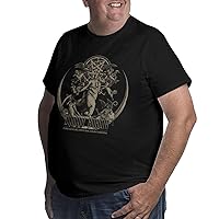 Big Size T Shirt Dimmu Borgir Men's Summer Round Neck T-Shirts Short Sleeve Tops Black