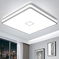 Airand LED Ceiling Light Fixtures Flush Mount 12.8inch 24W Bright White Square LED Ceiling Lamp 5000K, 2050LM Daylight Waterproof Bathroom Ceiling Light for Kitchen Hallway Porch Living Room Bedroom
