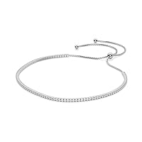 Fabulous Simply Bound Bracelet, Round Cut 1.50CT, Colorless Moissanite Bracelet, White Gold Plated 925 Sterling Silver, Wedding Gift, Engagement Gift, Perfact for Gift Or As You Want