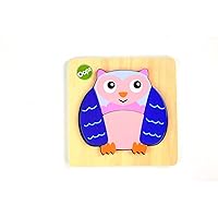 Oops Toddler Puzzle Wooden Preschool Puzzle Build & Match, Owl