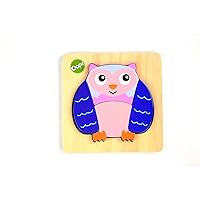 Toddler Puzzle Wooden Preschool Puzzle Build & Match, Owl