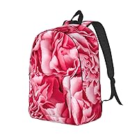 Canvas Backpack For Women Men Laptop Backpack Bright Rose Travel Daypack Lightweight Casual Backpack
