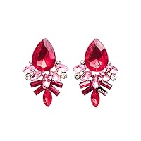 Prom Earrings Elegant Women's Exaggerated Hollow Out Rhinestone Stud Bohemian Lightweight Ear Decoration Jewelry for Vacation Daily Wear
