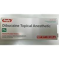 Rugby Dibucaine Topical Anesthetic 1% Hemorrhoidal Ointment - 1 Oz (3 Pack)