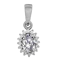 Multi Choice Oval Shape Gemstone 925 Sterling Silver Accents Solitaire Pendant Jewelry