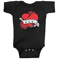 Threadrock Baby Boys' Mom Heart Tattoo Infant Bodysuit