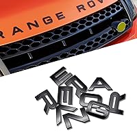 1 Set Hood Front Letters Tailgate Rear Letters Emblem Compatible with Range Rover 3D Car Replacement Accessories （Bright Black）