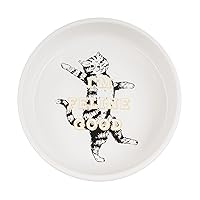 Harry Barker I'm Feline Good Cat Ceramic Bowl - White- O/S