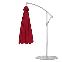 Formosa Covers Replacement Umbrella Canopy for 11ft 8 Rib Hanging Offset Cantilever Market Outdoor Patio Shades Ribs Length 64