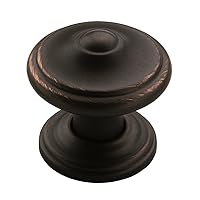 Cabinet Knob | Oil Rubbed Bronze | 1-1/4 inch (32 mm) Diameter | Revitalize | 1 Pack | Drawer Knob | Cabinet Hardware