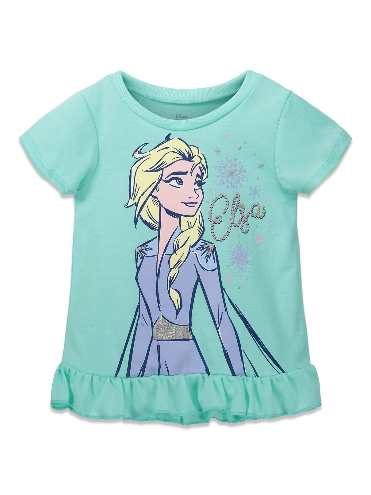 Disney Princess Cinderella Frozen Moana Raya Little Mermaid T-Shirt and French Terry Shorts Outfit Set Infant to Big Kid