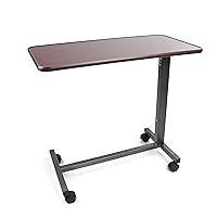 7Penn Adjustable Height Laptop Rolling Tray Bed Table Serving Cart - Bedside Tray Table for Bed or Chair for Handicapped