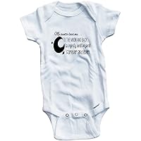 Baby Tee Time Girls' My Auntie Loves me to The Moon and Back One Piece