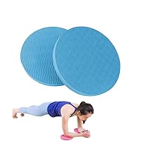 1 Pair Yoga Elbow Support Round Pad Anti-slip Fitness Anti-slip Mats Portable Knee Wrist Protection Sport Flat Plank Support Exercise Pads for Office, Home, Travel, Light Blue