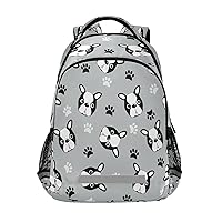 Cute Boston Terrier Dog Backpacks Travel Laptop Daypack School Book Bag for Men Women Teens Kids