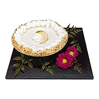 Restaurantware Pastry Tek 12 Inch Cake Board 1 Durable Cake Drum - Square Covered Edges Black Paper Cake Base Disposable For Birthdays Weddings Or Parties