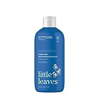 Bubble Wash for Kids, Hair Shampoo and Body Soap, EWG Verified, Plant- and Mineral-Based, Vegan, Blueberry, 16 Fl Oz
