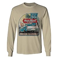 0270. Route 66 California Republic Vintage car Cool cali car Long Sleeve Men's