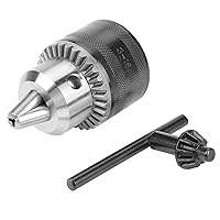 Keyed Drill Chuck 3-16 mm Drill Chuck with Mini Chuck Key Professional Conversion Hardware Tool for Electric Drill B16 / B18 / 1/2-20UNF for Lathes and Drills (B16)