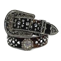 Camouflage BERRY Western Rhinestone Bling Studded Removable Buckle Belt