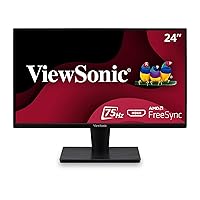 ViewSonic VS2447M 24 Inch 1080p Monitor with 75Hz, AMD FreeSync, Thin Bezels, Eye Care, HDMI, VGA Inputs for Gaming and Home Office(Renewed)