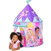 Barbie Pop Up Castle - Dreamtopia Pink Princess Play Tent for Kids | Folds Into Carrying Case - Sunny Days Entertainment
