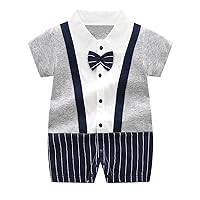 GORBAST Baby Boy Romper Little Kids Jumpsuit Outfit Short Sleeve Toddler