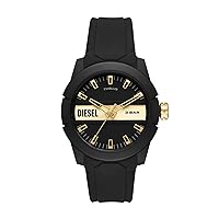 Double Up Men's Watch, Lightweight Nylon and Silicone Quartz Watch for Men