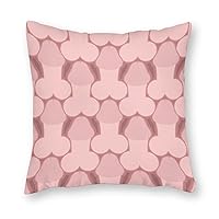 Penis Pattern Square Pillow Covers Soft Canvas Throw Pillows Case Cushion Cover for Sofa Decor 18