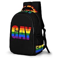 Gay Pride LGBT Travel Laptop Backpack for Men Women Durable 16.5 Inch Daypack Fashion Work Bag