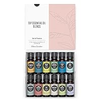 Edens Garden Top Essential Oil Blend 12 Set, Best 100% Pure Aromatherapy Starter Kit (for Diffuser & Therapeutic Use), 10 ml