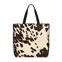Cow Fur Print Print Tote Bag Women Single Shoulder Leisure Bag Multi-Purpose Large Shopping Bag