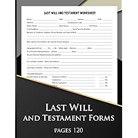 Last Will and Testament Form: Is a Legal Document for creating a Last Will & Testament. It helps individuals organize their wishes and distribute their assets after their death (60 Forms)