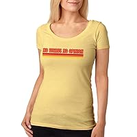 Feminism No Uterus No Opinion 70's Vintage Style Womens Soft Scoop T Shirt Yellow Haze MD