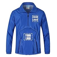 Men Windbreaker Jacket Customize Your Logo Long Sleeve Shirts Workwear Jackets for Outdoor Team Work Uniform