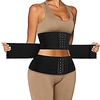 Women Waist Trainer Cincher 3 Straps - Tummy Control Sweat Girdle Workout Slim Belly Band for Weight Loss
