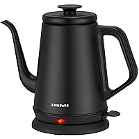 DmofwHi Gooseneck Electric Kettle(1.0L),1000W Electric Tea Kettle of 304 Stainless Steel,Auto Shut off,Water Kettle for Coffee and Tea -Matte Black