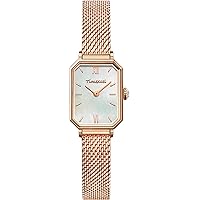 Ladies Classic Dress Minimalist Casual Stainless Steel Mesh Band Quartz Watches for Women