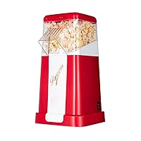 Electric Popcorn Maker, Hot Air Popcorn Maker, Low-Calorie & Fat-Free, Retro Popcorn Machine with Measuring Cup & Removable Lid
