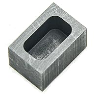 Graphite Ingot Mold, Melting Casting Mould, Silver Ingot, for Gold Silver Aluminum Copper Brass Zinc Plumbum and Alloy Metals,(24x16x14mm-30g Gold; 14g Silver)