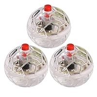 Ghost Hunting Cat Ball,Motion Light Up Cat Balls,3Pcs Ghost Touch Activated Flashing Balls,Pet Glowing Mini Running Exercise Ball Toys for Animals Activity