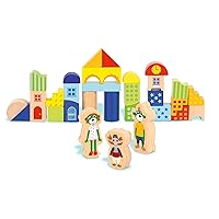 Colorful Blocks with Treflik Family Wooden Toy for Children from 18 Months