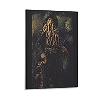 MeLphi Davy Jones Pirates Of The Caribbean Poster Decorative Painting Canvas Wall Art Living Room Posters Bedroom Painting 24x36inch(60x90cm)