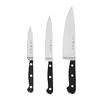 HENCKELS Classic Razor-Sharp 3-Piece Kitchen Knife Set, Chef Knife, Paring Knife, Utility Knife, German Engineered Informed by 100+ Years of Mastery, Stainless Steel