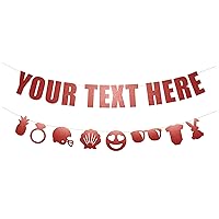 Your Text Here banner - Funny Rude Customize Your Party Banner Signs | Custom Text/Phrase Banner | Make Your Own Banner Sign | StringItBanners (Red Metallic)