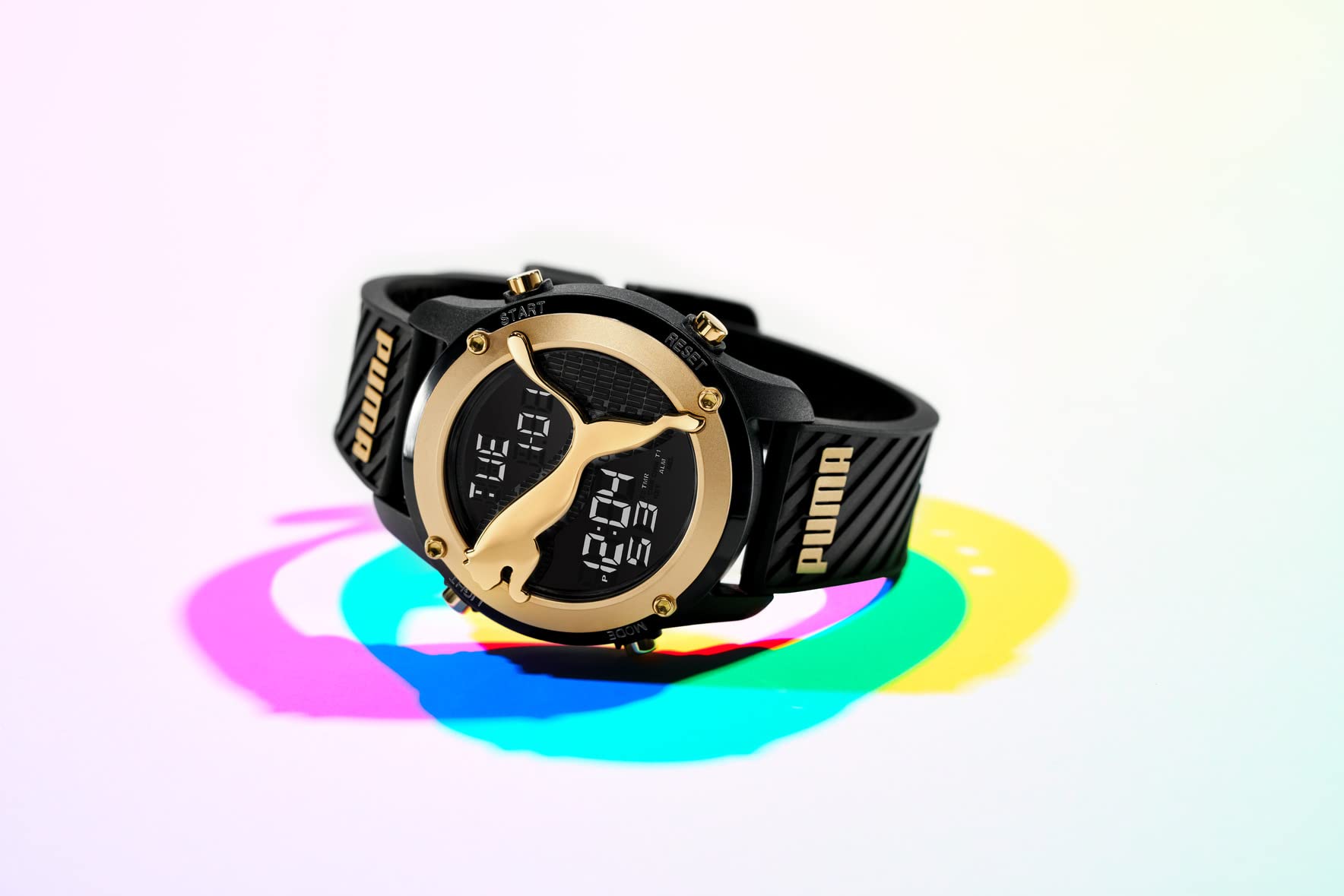 Buy PUMA Men's Big Cat Digital Black Polyurethane Band Watch
