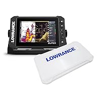 Lowrance Elite FS Fish Finder with Active Imaging 3-in-1 Transducer, Preloaded C-MAP Contour+ Charts and Protective Cover Bundle