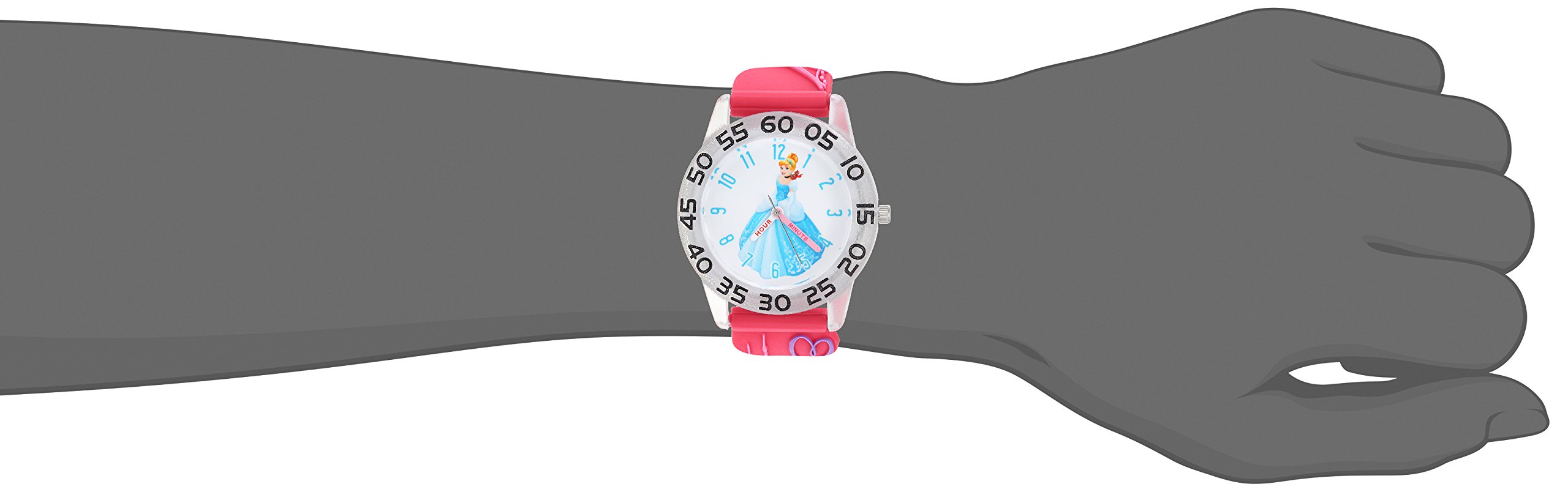 Disney Princess Kids' Plastic Time Teacher Analog Quartz 3D Strap Watch