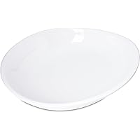Carlisle FoodService Products Stadia Reusable Plastic Plate Pasta Plate for Home and Restaurant, Melamine, 11.5 Inches, White
