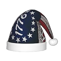 We The People Flag 1776 Santa Hat Kids Christmas Hats Plush Xmas Hat For Christmas New Year Holiday Festival Party Hats